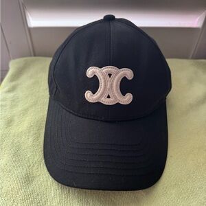 Auth CELINE Baseball Cap M/ Casquette Baseball Triomphe 2AUT6969P